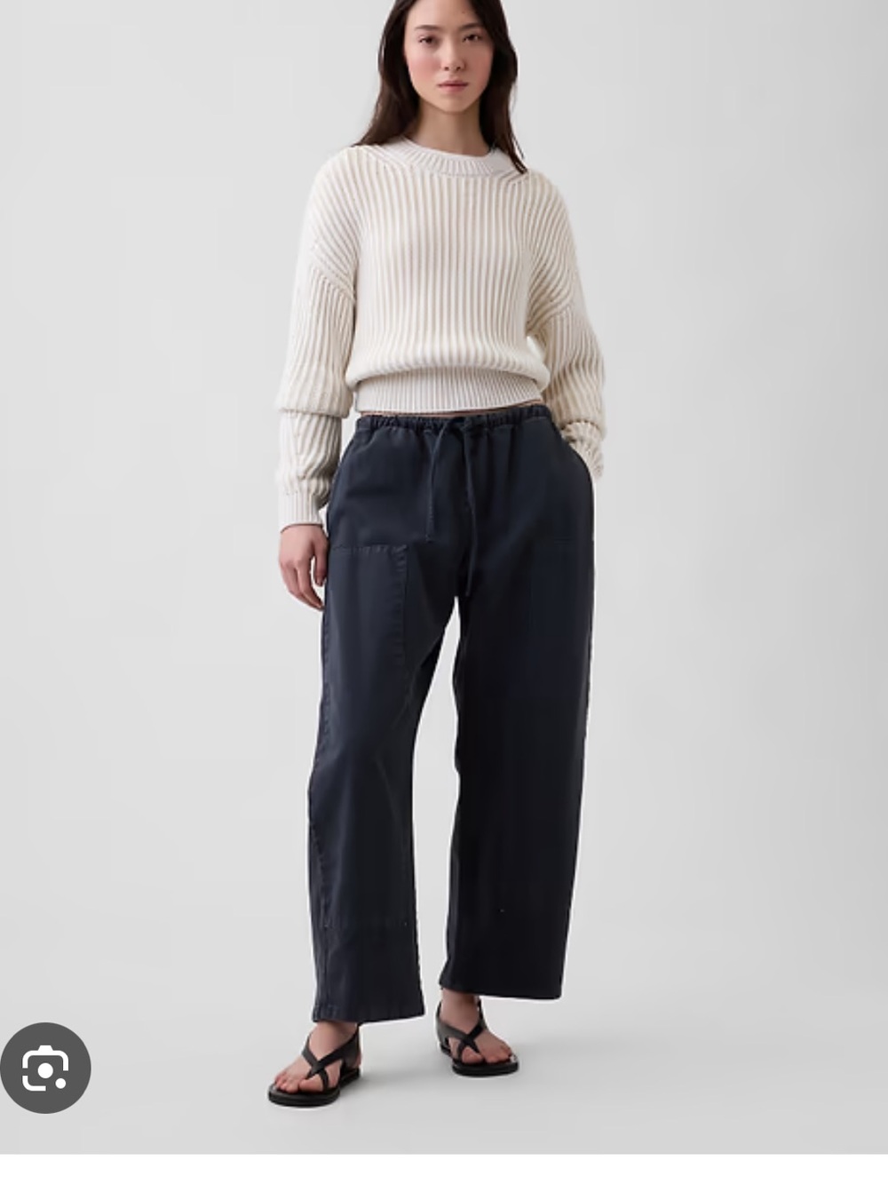 gap easy double knee barrel pants